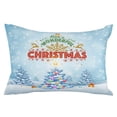thumbnail image 2 of Christmas Blue Throw Pillow Cover,Pine Tree Snowflake Winter Xmas Gift Rectangle Decorative Pillow Case Protector Soft Cushion Cover Lumbar Pillowcase for Couch Sofa Bedroom Car Chair Decor 20x30 In, 2 of 8