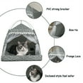 thumbnail image 6 of Cat Bed Tents under $5! kkbbma Cat Bed Tents Dog House Indoor Outdoor Lace Mesh Breathable Windows Door Curtains Princess Portable Nest Teepe House, 6 of 6