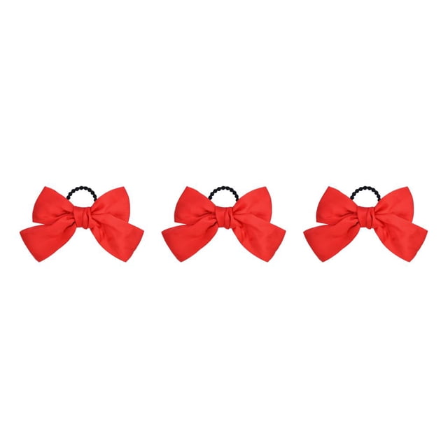 Bandeau Grand pour Cheveux, Pince à Ressort, Nœud Réglable, Multicolore, Sans Accroc, Porte-Queue, Épingles à Cheveux, Chouchous pour Filles, Orange, 3Ensemble