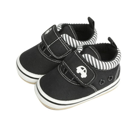 Baby Shoes Size 12 For 6 Months-12 Months Boys Casual Single First Walkers Prewalker Sports Kids Sneakers Black