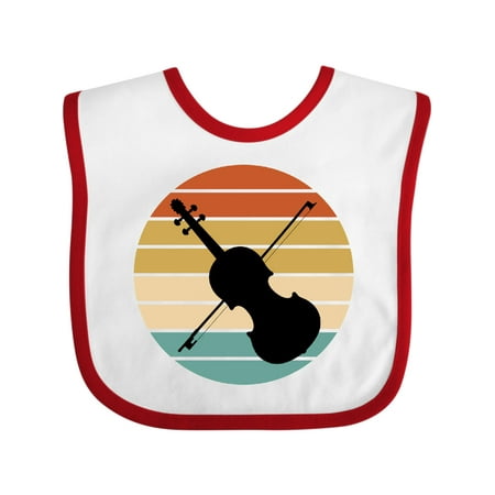 

Inktastic Violin Music Retro Sunset Gift Baby Boy or Baby Girl Bib