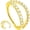 Gold, variant on Double Open Stack CZ Nose Ring Hoop, 316L Surgical Steel Hinged Clicker 16G 18G 20G for Helix Tragus Daith Conch Cartilage Septum Piercing