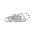 thumbnail image 4 of BLISSFUL STEP Women's Slide Sandal Rhinestone Strappy Square Toe Kitten Heel Slide Sandals Silver 7.5, 4 of 7