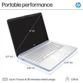 thumbnail image 5 of HP 14" HD LED Screen Laptop|intel Processor N150|Integrated Graphics|Webcam|One Year Office 365|Sky Blue| 4GB RAM | 128GB SSD |Windows 11 S |Bundle with Wireless Mouse, 5 of 5