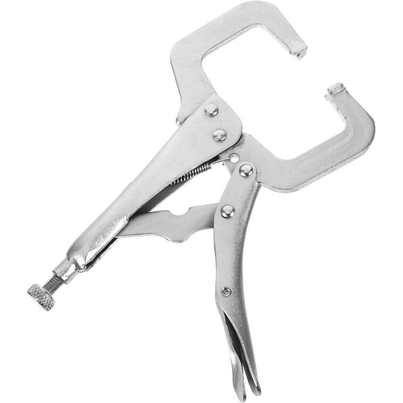 1 set of locking pliers, welding fixed pliers, full size 6-inch C-type locking pliers, manual pliers, multi-functional pliers