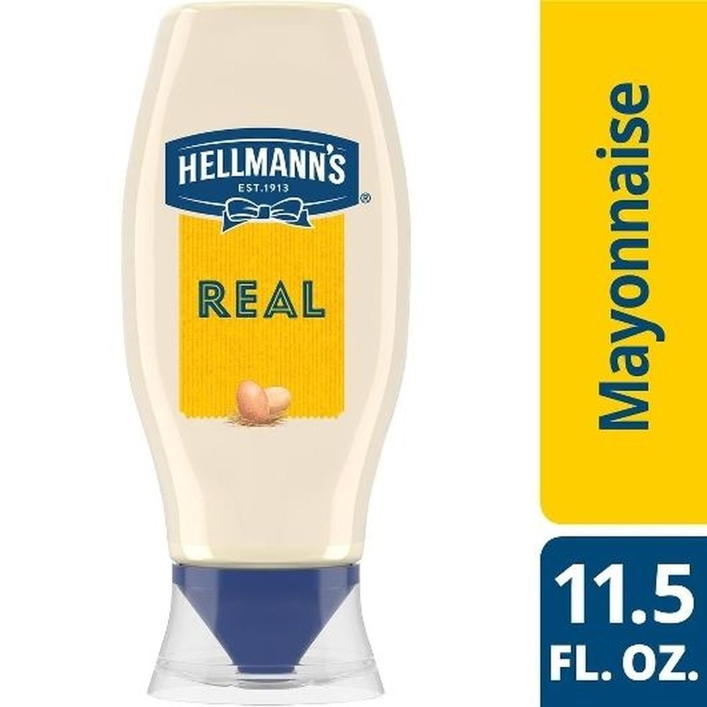Hellmanns Real Mayonnaise Squeeze Bottle, 11.5 Ounce -- 12 per Case.
