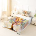 thumbnail image 5 of Homewish Colorful Gradient Life Tree Twin Sheets,Dreamy Bohemian Bedding,3pcs,1 Fitted Sheet and 1 Pillowcase, 5 of 6