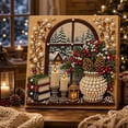 thumbnail image 2 of 2026 Christmas Window Framed Pearl Art Wall Decor 8x8 inch, Window Framed Christmas DIY Pearl Bead Painting Kits for Adult, Christmas Party Decorations for Home Wall Decor, 2 of 9