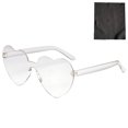 thumbnail image 6 of Heart Shaped Sunglasses for Women, Colorful Transparent Heart Frame Sun Glasses, Trendy Fashion Shades for Party, Festival, Vacation, Outdoor, Lightweight Comfort Fit, Pink, 6 of 8