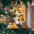 thumbnail image 7 of Cute Christmas Cats Hanging Suncatcher for Tree Window Indoor Decorations Xmas Gifts for Holiday Season, 7 of 7