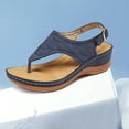 thumbnail image 6 of longantii Womens Orthopedic Sandals Slip on Non Slip Arch Support Flat Wedge Sandals Wide Width Beach Slippers 2026 Beach Vacation Orthopedic Shoes Blue, 6 of 6