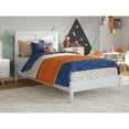 thumbnail image 2 of AFI Berkshire Twin Solid Wood Low Profile Platform Bed, White, 2 of 11