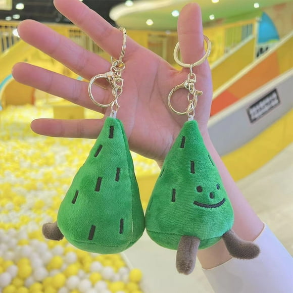 Plush Pendant Key Chain, Comfortable Christmas Tree Keychain for Gift
