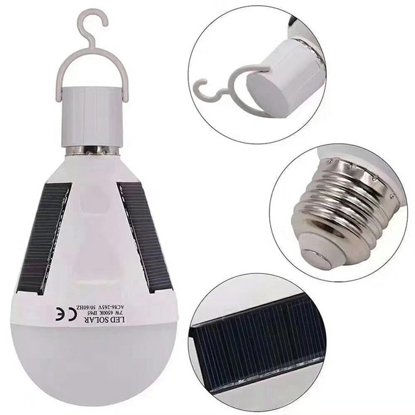Hglyxoae Bulbs Solar Lights Solar Charging Emergency Lights Camping Watertight Outdoor Tents LED Light Bulbs Portable Night Shelters Power Outages Home office Essentials