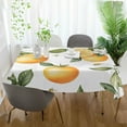 thumbnail image 3 of Yayeee Tablecloths 54" x 54" Rectangle Wrinkle Resistant Party Table Cover, White Watercolor Oranges, 3 of 8