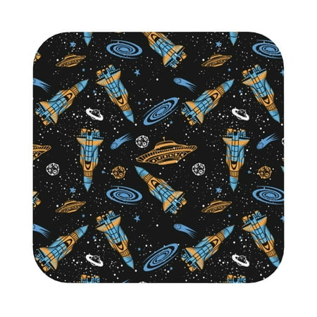 

Matuu Space Rockets for Cup Coasters Set of 6 Leather Coasters Desk Coasters for Office Measures 4” x 4” Square