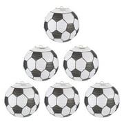 Uxcell 6Pcs 8in Soccer Paper Lantern, White Black