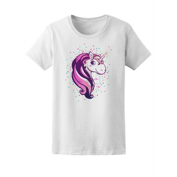 Magic Unicorn With Confetti T-Shirt Women -Image by Shutterstock, Female Small