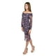 thumbnail image 2 of Vestido de mesh drapeado Roman Fashion /Juvenil, 14392 (Morado) violeta oscuro G, 2 of 5