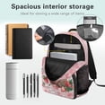 thumbnail image 3 of Jeiento 4-Piece Kids Backpack Set Water-Resistant Polyester Strawberry Sloth Backpack for Boys Girls Elementary School, Includes Lunch Bag, Pencil Case, Bookmark, 3 of 7