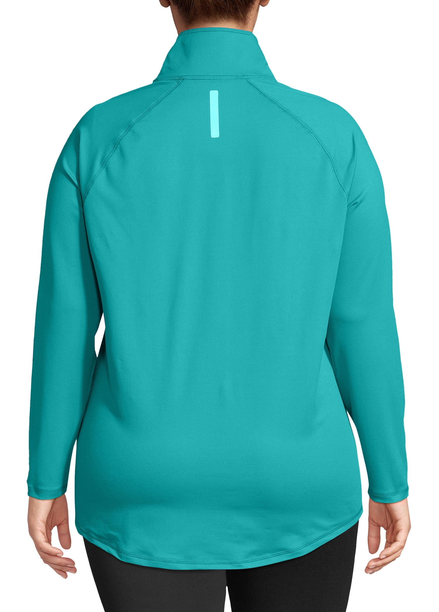 Just My Size Women's Plus Size Active Full Zip Mock Neck Jacket
