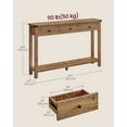 thumbnail image 2 of 47.2" Console Table With 3 Drawers Console Table Sofa Tables For Living Room Clearance Consolas Entryway Table Brown, 2 of 5