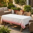 thumbnail image 4 of Plastic Table Cloth Disposable 3 Pack, 54 x 108 Inch, White, Red Dot, for Party Picnic Wedding, 4 of 6