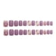 thumbnail image 4 of Uñas postizas HUOGUO, color morado, 24 unidades con adhesivo adhesivo para mujer, 4 of 4