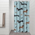 thumbnail image 2 of Dachshund Footprint Bone Shower Curtain 36"x72" ,Bathroom Decorative Shower Curtains Set with 12 Hooks,Modern Waterproof Washable Shower Curtain, 2 of 6