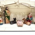 thumbnail image 6 of YIEMEEN Wooden Nativity Scene Figurine LED Lighted Tabletop Statue Chic Holiday Ornament, 6 of 8