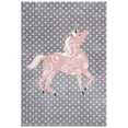 thumbnail image 2 of SAFAVIEH Carousel Kids Dalach Unicorn Area Rug, Gray/Ivory/Pink, 8' x 10', 2 of 11