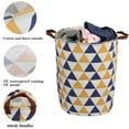 thumbnail image 7 of kids Laundry Basket, 19.7" Large Capacity Collapsible Round Storage Bin /Large Storage Basket /Clothes Laundry Hamper /Toy Storage Bin for Kids Baby Girl Boy Bedroom Bathroom ( Yellow-Blue Triangle ), 7 of 7
