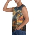 thumbnail image 3 of Balery Starry Sky White Horse Camisetas sin mangas para hombre, absorbe la humedad y protege contra el mal olor.-Small, 3 of 7
