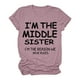 thumbnail image 2 of Gibobby Blusas Manga Larga Mujer Camiseta estampada de manga superior para mujer, camiseta informal corta con letras para mujer（Rosa， XXL), 2 of 5