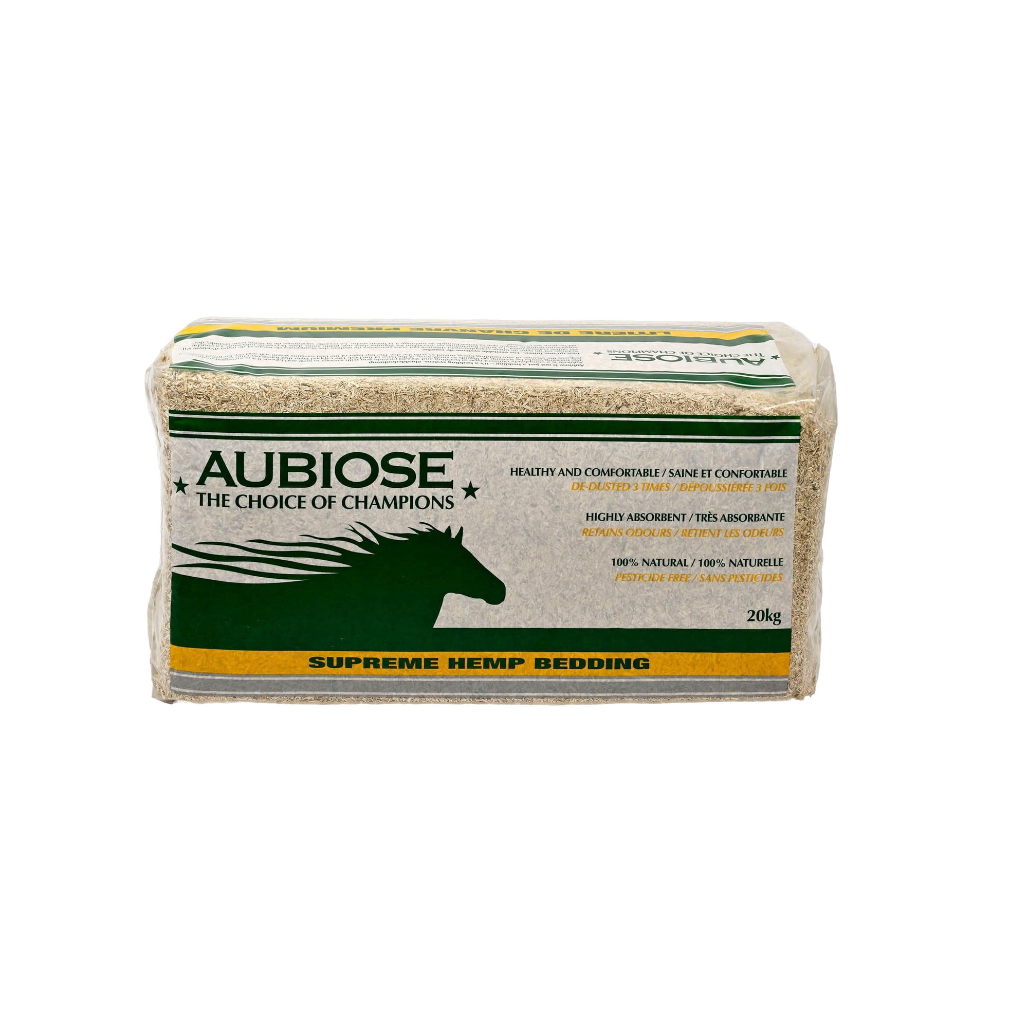 Aubiose French Hemp Bedding 44lb — Chicken Coop & Horse Stall Bedding | Ultra Low Dust, Odor Control, Deep Litter Ready | Premium Hemp Shavings for Chickens, Horses, Rabbits & Small Animals