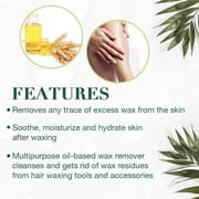 Clean + Easy After Wax Remover Oil with Wheat Germ, Post Wax Cleanser for Skin and Wax Residue, 16 Oz