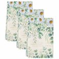 thumbnail image 2 of Green Eucalyptus Leaves Kitchen Towels Set of 3, Spring Daily Flowers Plants Beige Absorbent Dish Towels for Kitchen, Microfiber Hand Towel, Quick Drying Tea Towel for Cleaning Decorative Dishcloths, 2 of 7