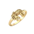 thumbnail image 2 of 930 Argent Sterling Or Vermeil Éléphant Déclaration de Style Boho Femmes Mariage Bijoux Bague, 2 of 4