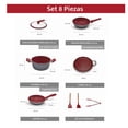 thumbnail image 4 of Bateria de Cocina Flavorstone Light Master Antiadherente Set 8 Piezas Rojo, 4 of 5