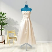 Female Mannequin Torso Mannequin Body Dress Form Mannequin Height Adjustable 49.6-63.4 Inch with Wooden Tripod Stand for Window Display Store Dress Jewelry Display Sewing (Blue)