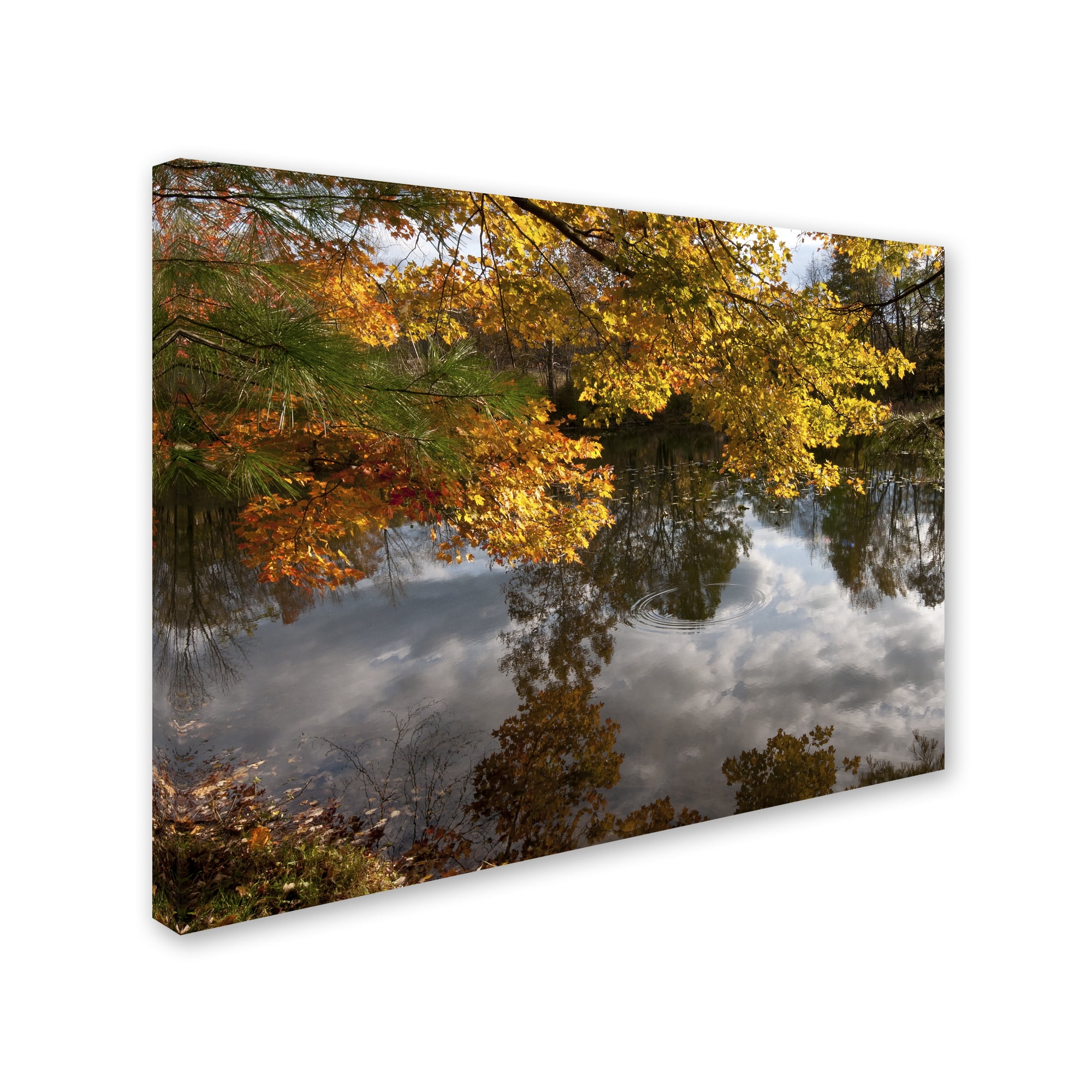 Trademark Fine Art "Kendal Lake Autumn Reflection" Canvas Art by Kurt Shaffer