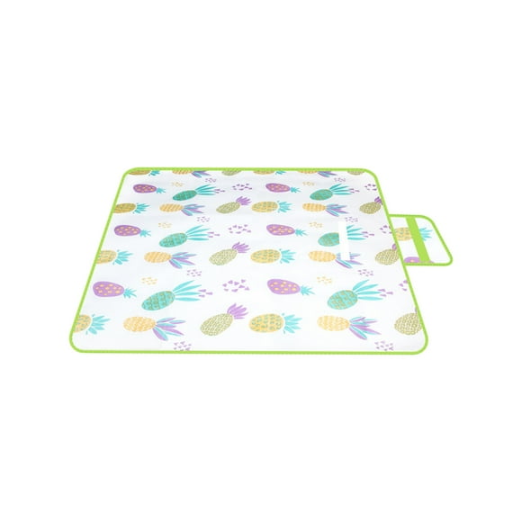 TopLLC Outdoor Picnic Blanket, 39"x59" Colorful Pineapple Pattern Camping Mat with Carry Strap, Foldable Waterproof Picnic Mat Lightweight Sand Free Beach Blanket for Spring Summer Camping Travel