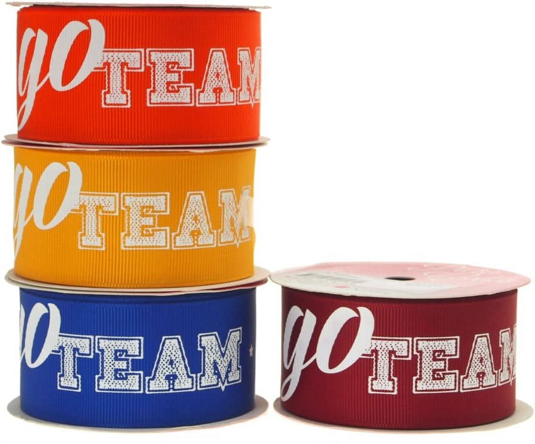 Go Team Sports Grosgrain Ribbon, 1-1/2-Inch, 3 Yards, Gold