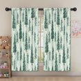 thumbnail image 5 of Blackout Kids Curtains,Light Green Christmas Tree and Snow Pattern Childrens Insulated Curtains Set Of 2,Bedroom Essentials,Toddler Room Decor 52"x63", 5 of 5