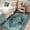 Teal, variant on Area Rugs 4ft Washable Non-Slip, Floral Vintage Distress Print Pattern Medallion Carpet for Living Room Bedroom Dining Room, Teal Green Lake Blue Turquoise