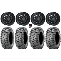 Raceline Omega 14" Wheels Black 28" BigHorn 2.0 Tires Can-Am Maverick X3 / Honda Pioneer 1000 / Talon