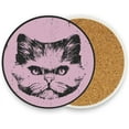 thumbnail image 5 of Coasters for Drinks Set of 4 Pieces Absorbent Ceramic Coasters with Cork Base, Hand Painted Persian Cat Coffee Coaster Great Gift for Table, Kitchen, Home Decor Cup Coasters, 5 of 5