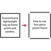 MCS Poster Original Masonite Back Frame for a 20x28 Photograph, Molding 1/2, Black