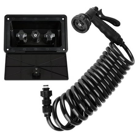 Dura Faucet DF-SA189-BK Exterior Spray Port Kit With Multi-Spray Hose