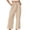Beige, variant on Elara Women Lightweight Casual Pants Straight Leg Comfortable Trousers With Pockets Breathable Loose Fit For Everyday Wear Brick Red L